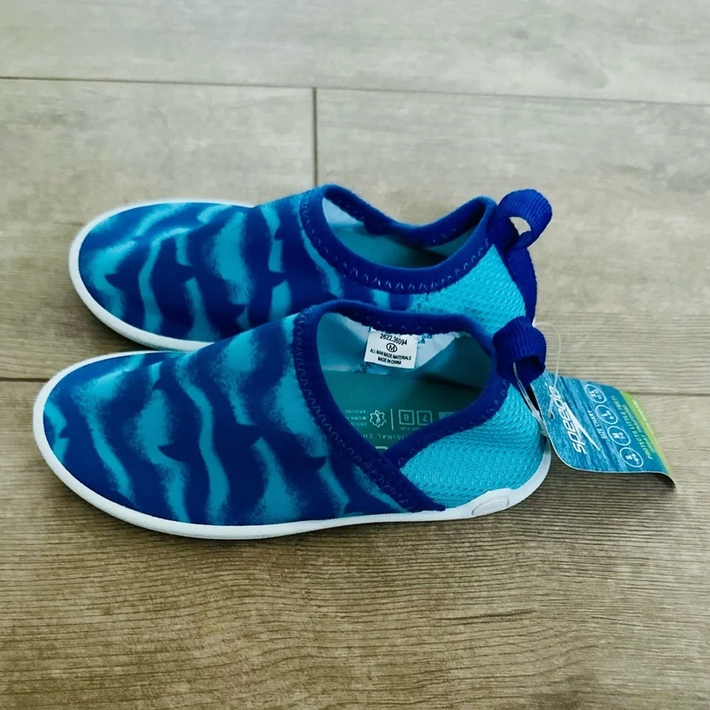 Speedo Toddler Boys Splash And Sun Bootie Scuba Blue Water Shoes size medium new